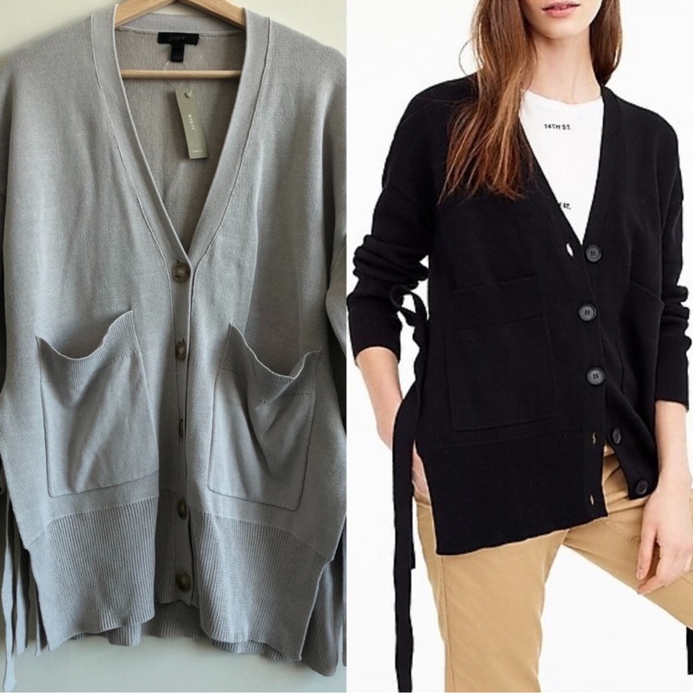 J.Crew Slouchy Cardigan with Side Ties